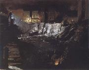George Bellows Excavation at Night oil on canvas